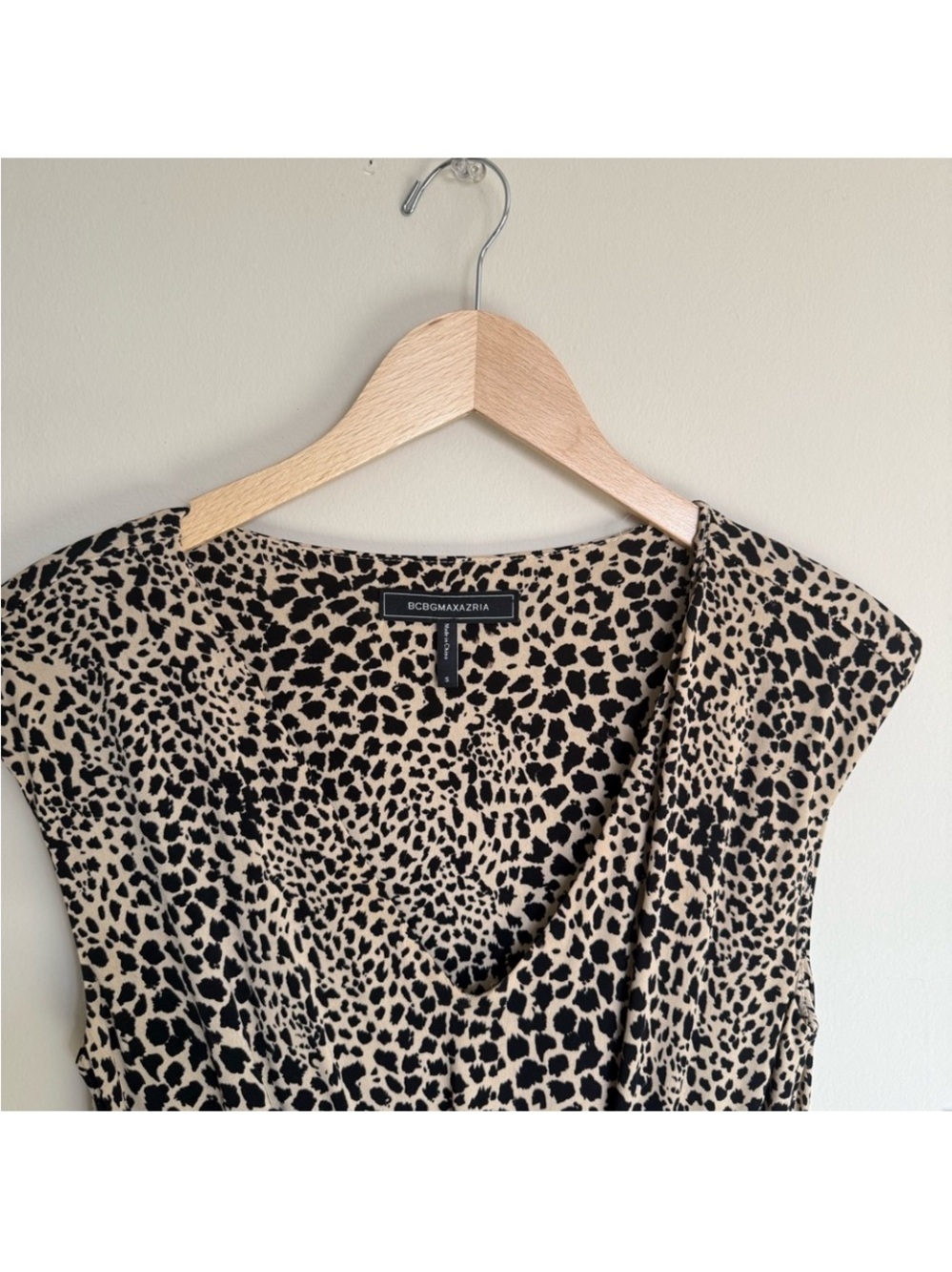 Leopard Print Maxi Dress in Tan and Black